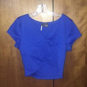 UO Sparkle & Fade Royal Blue Crop Top